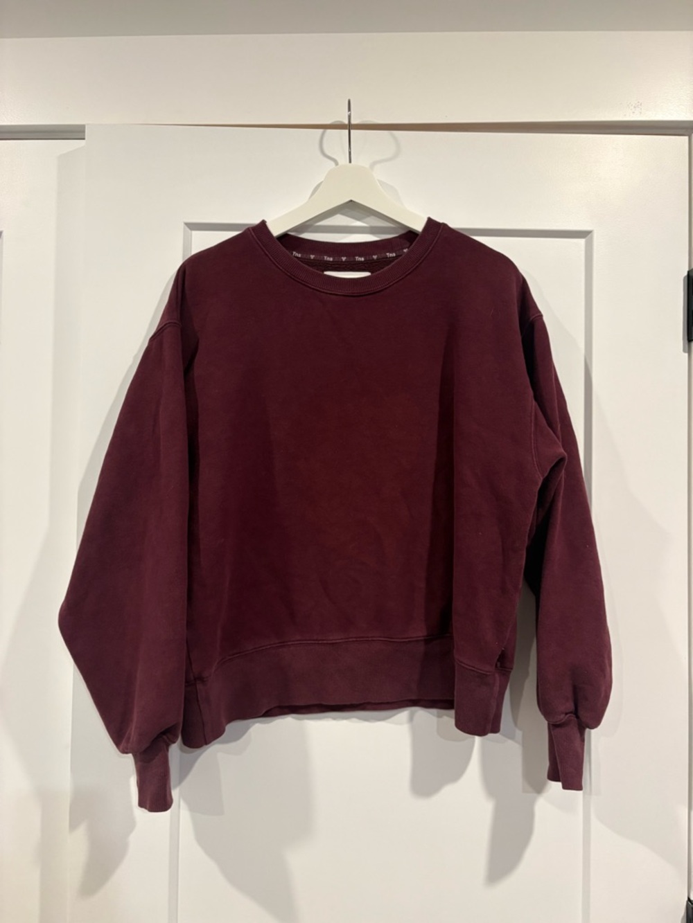 TNA Women's Crewneck Sweatshirt in Deep Burgundy